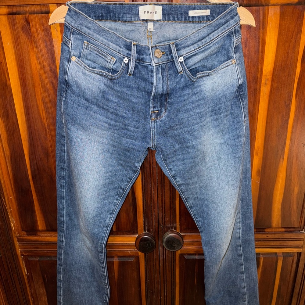 FRAME L’Homme Slim Men’s Jeans – Medium Wash Size 30